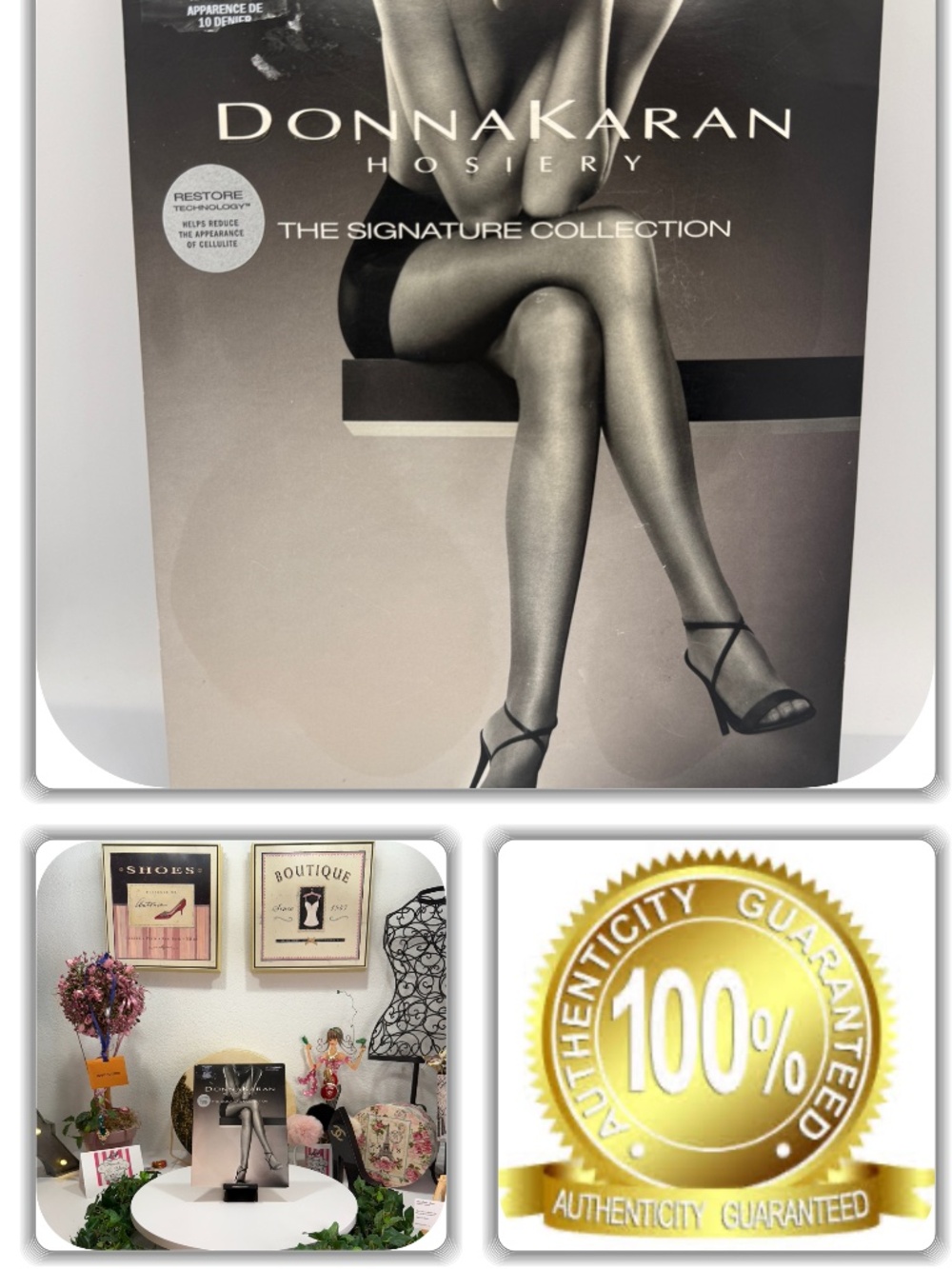 FASHIONABLE DKNY DONNA KAREN HOSIERY THE SIGNATURE COLLECTION PANTYHOSE!